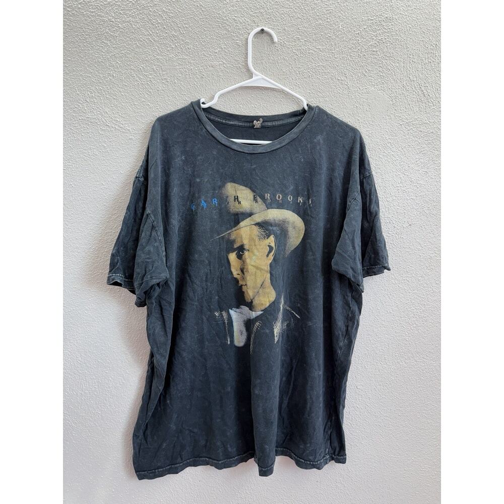 Unbranded T-Shirt Size XL Gray Washed Garth Brooks Short Sleeve